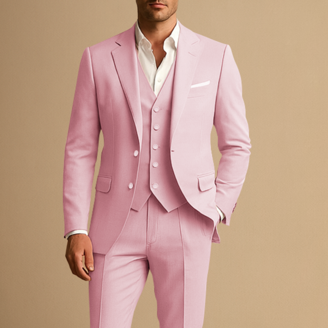 Men's Three Piece Suit Slim Fit Premium Fabric Wedding Suit