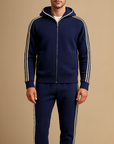 Men's Tracksuit Merino Wool Zip-Up Hoodie and Joggers Set