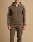 Men's Tracksuit Merino Wool Zip-Up Hoodie and Joggers Set