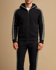Men's Tracksuit Merino Wool Zip-Up Hoodie and Joggers Set