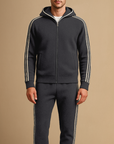 Men's Tracksuit Merino Wool Zip-Up Hoodie and Joggers Set