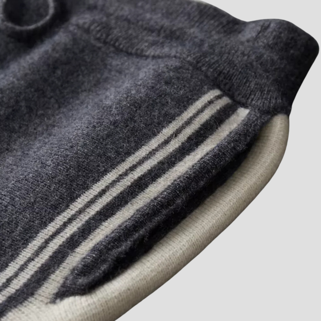 Men's Tracksuit Merino Wool Zip-Up Hoodie and Joggers Set