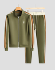 Men's Tracksuit Set Breathable Fabric Striped Design 1