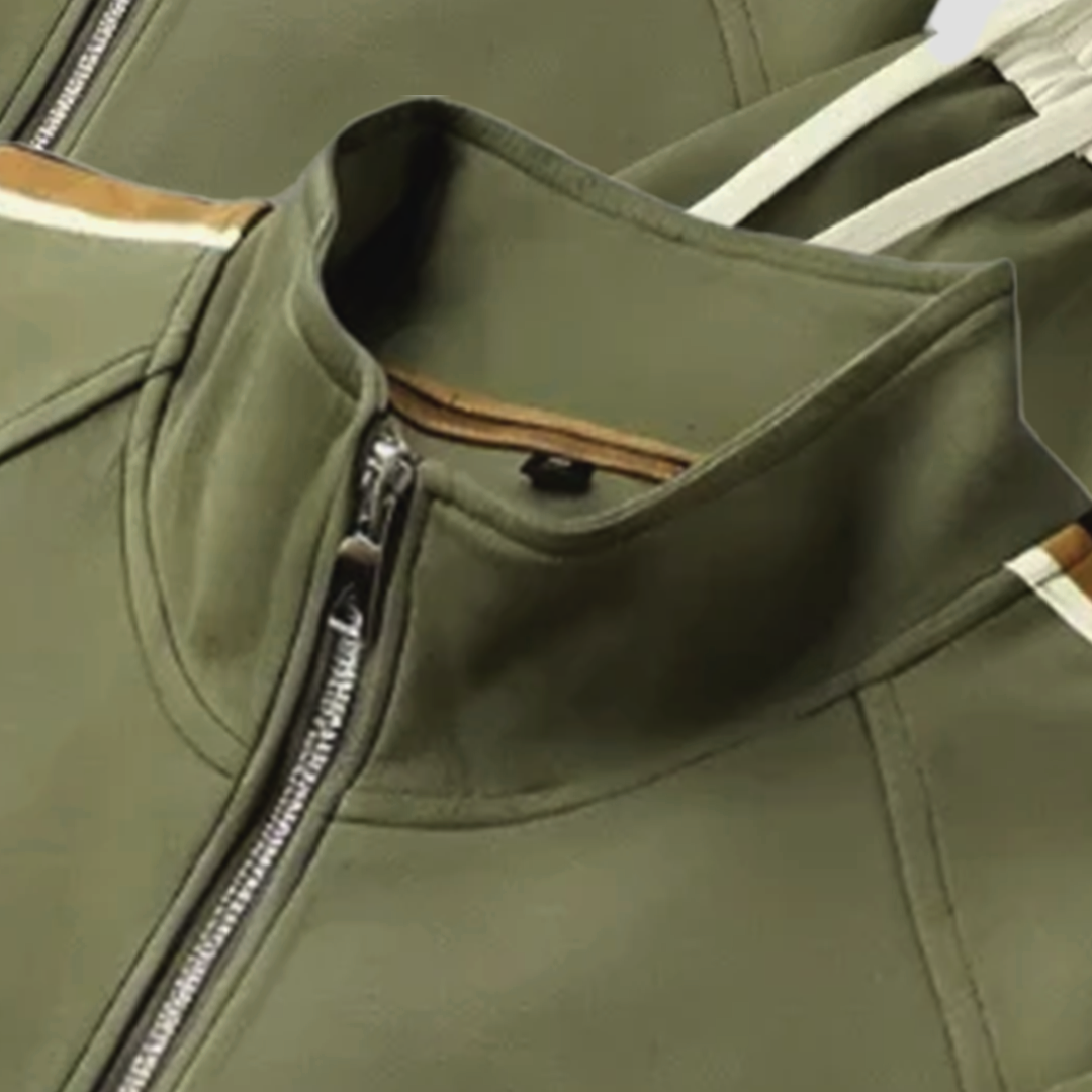 Men's Tracksuit Set Breathable Fabric Striped Design 7