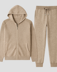 Men's Tracksuit Set Knit Zip-Up Hoodie and Jogger Pants