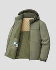 Men's Fleece Jacket Waterproof Windproof Detachable Hood