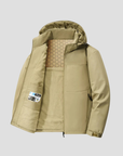 Men's Fleece Jacket Waterproof Windproof Detachable Hood