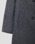 Women's Wool Coat Long Double Breasted Flip Collar