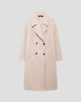 Women's Wool Coat Long Double Breasted Flip Collar