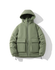 Men's Winter Jacket Quilted Hooded Padded Oversized