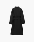 Women's Wool Coat Double Breasted Casual Lapel Jacket for Winter