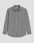 Women's Blouse Cotton-Linen Blend Long Sleeve Striped 3