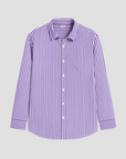 Women's Blouse Cotton-Linen Blend Long Sleeve Striped 6