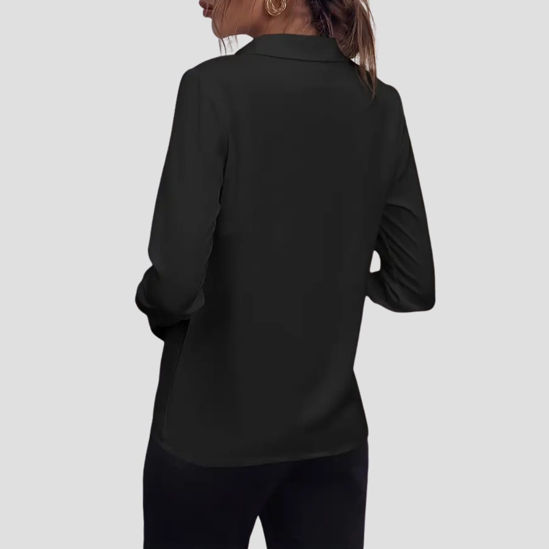 Women's Blouse Lightweight Tailored Long Sleeve Shirt 6