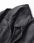 Women's Faux Leather Jacket Retro Loose Fit Short Zip Coat