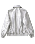 Women's Faux Leather Jacket Retro Loose Fit Short Zip Coat