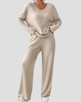 Women's Lounge Set Ribbed Knit Relaxed Fit Loungewear 2