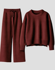 Women's Loungewear Set Knitted Relaxed Fit with Wide-Leg Trousers 1