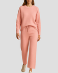 Women's Loungewear Set Knitted Relaxed Fit with Wide-Leg Trousers 3