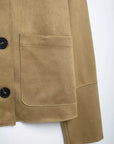 Women's Suede Bomber Jacket Long Sleeve Winter Coat