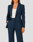 Women's Suit Set Lightweight Fabric Blazer Trousers Modern Fit 0