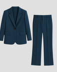 Women's Suit Set Lightweight Fabric Blazer Trousers Modern Fit 1