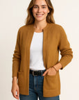Casual Women's Jacket with Zipper and Round Neck – Lightweight Loose Fit for Everyday and Formal Wear, Sizes S to 5XL 3