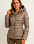 Womens Black Puffer Jacket - Lightweight Packable Winter Coat with Hood for Casual and Outdoor Wear 6