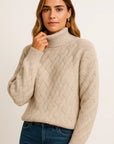 White Cashmere Pullover Sweater for Women - Classic Round Neck, Unmatched Softness, Elegant Design, Perfect for Autumn and Winter 3