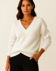 Womens Cashmere Sweater V-Neck Pullover - Soft, Elegant Casual Knit for Fall and Winter 3