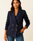 Womens Jacket with Knitted Sleeves - Elegant Grey Design for Work and Leisure, Comfortable Tailored Fit 7
