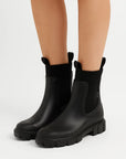 Womens Black Waterproof Boots PVC Mid-Calf Casual Comfort 2
