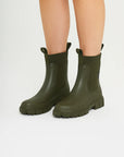 Womens Black Waterproof Boots PVC Mid-Calf Casual Comfort 5