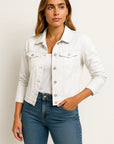Womens Denim Jacket - Blue Casual Denim with Practical Pockets and Modern Details for Everyday Wear 4