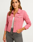 Womens Denim Jacket - Blue Casual Denim with Practical Pockets and Modern Details for Everyday Wear 6