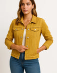 Womens Denim Jacket - Blue Casual Denim with Practical Pockets and Modern Details for Everyday Wear 7