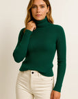 Womens Turtleneck Sweater Gray Soft Knit Elegant Casual Fit For Autumn Winter 4