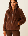 Winter Jacket Women Khaki Soft Teddy Material Casual Long Sleeves With Zipper 2