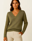 Womens Sweater Acrylic V-Neck Medium Stretch Elegant Design 6