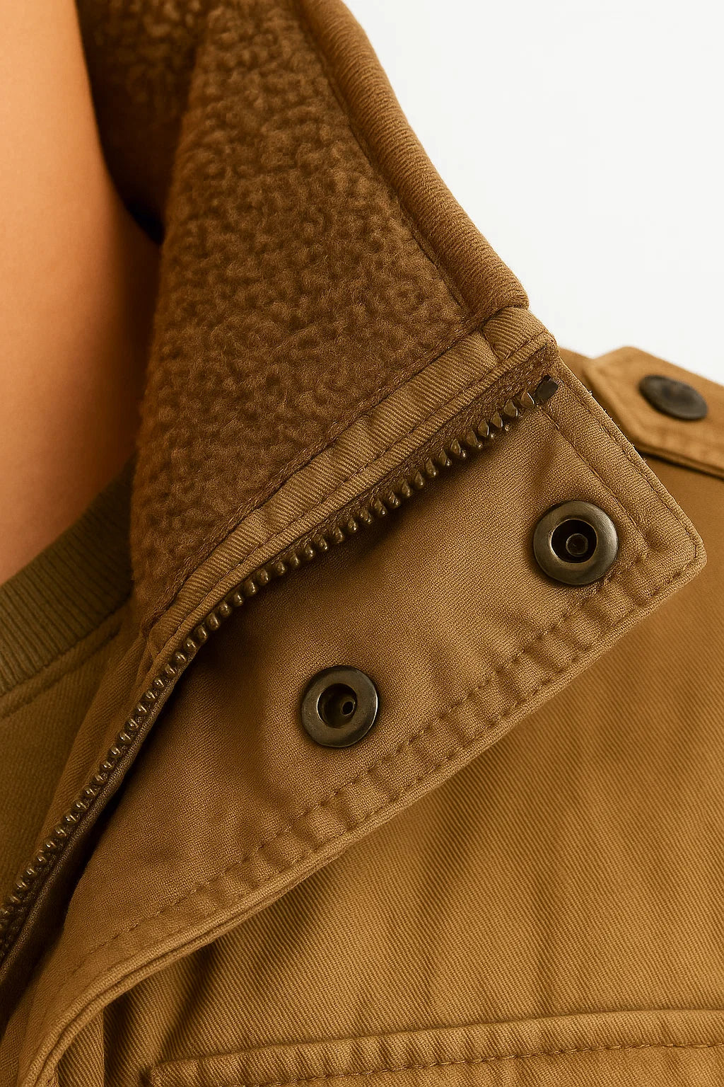 Men's Army Green Fleece Thermal Hooded Jacket - Casual Winter Jacket for Outdoor Activities 2