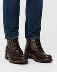 Men's Leather Boots Premium Leather Lace-up Durable Design