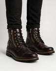Men's Leather Boots Premium Leather Lace-up Durable Design