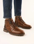 Men's Dress Boots PU Leather Zipper Elegant Durable Casual Footwear