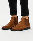 Men's Chelsea Boots Synthetic Leather Retro Slip-On Comfortable Fashion