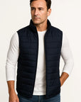 Men's Puffer Vest Polyester-Padded Sleeveless Winter Jacket