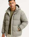 Men's Winter Jacket Hooded Windproof Casual Loose Fit Parka