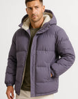 Men's Winter Jacket Hooded Windproof Casual Loose Fit Parka