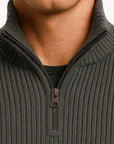 Men's Knitted Quarter-Zip Sweater Long Sleeve