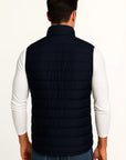 Men's Puffer Vest Polyester-Padded Sleeveless Winter Jacket