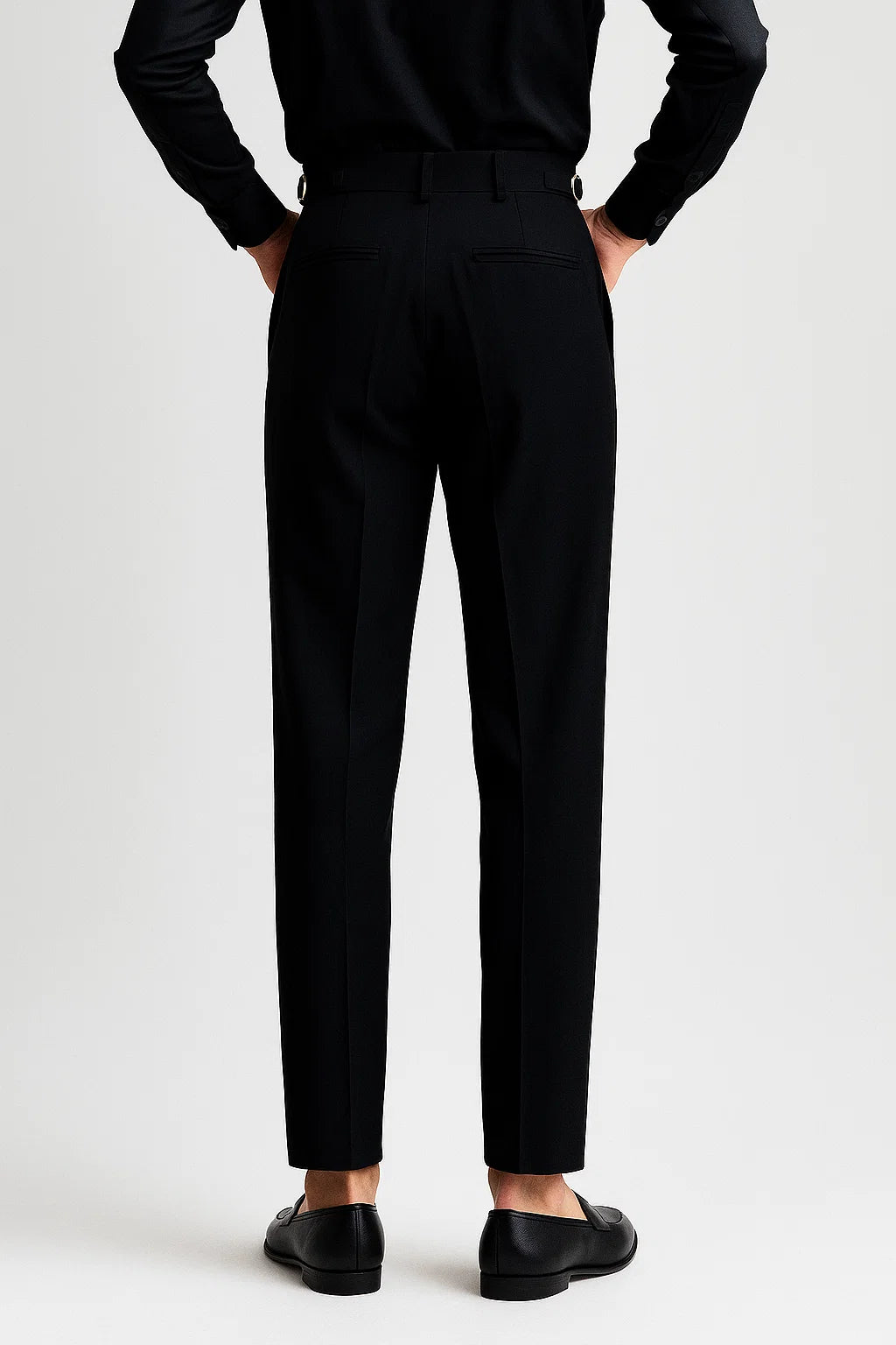 Men's Trousers Modern Fit Cotton Elegant with Folds